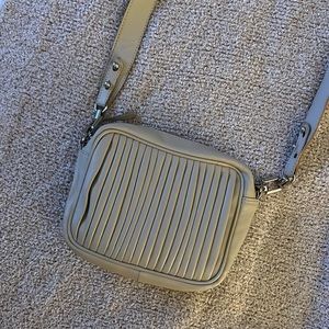 Topshop Pliss Leather Crossbody Bag